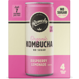 Photo of Remedy Kombucha Raspberry Lemonade