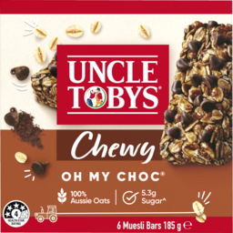 Photo of Uncle Tobys Chewy Oh My Choc Muesli Bars 6 Pack