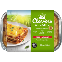 Photo of Cleaver's Organic Beef Lasagne