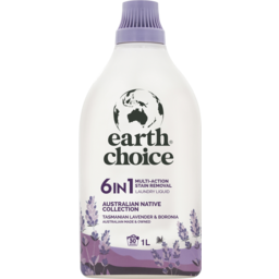 Photo of Earth Choice 6in1 Multi-Action Stain Removal Laundry Liquid Detergent Top & Front Loader Tasmanian Lavender & Boronia 1l 1l