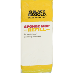 Photo of BLACK AND GOLD SPONGE MOP REFILL