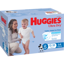 Photo of Huggies Ultra Dry Nappies Boys Size 5 (13-18kg) 64 Pack