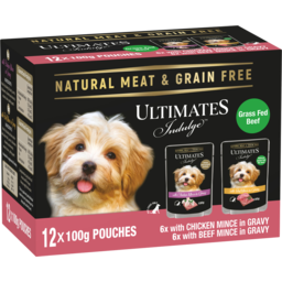Photo of Ultimates Indulge with Beef Mince & Lamb Mince in Gravy Multipack 12 x 100gm