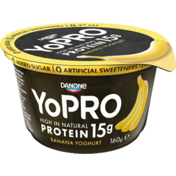 Photo of Danone Yopro Yopro High Protein Banana Greek Yoghurt 160g 160g