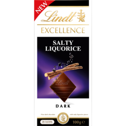 Photo of Lindt Excellence Salty Liquorice Dark Chocolate Block