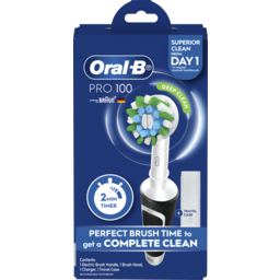 Photo of Oral B Pro 100 Black Cross Action Powered Toothbrush Single Pack