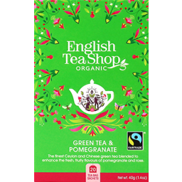 Photo of English Tea Shop - Green Tea & Pomegranate Tea Bags 20 Pack