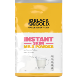Photo of Black & Gold Milk Pdr Inst Skim 1kg