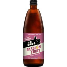 Photo of Lo Bros Organic Kombucha Passionfruit Sparkling Live Cultured Drink 750ml