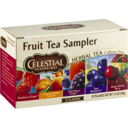 Photo of Celestial Seasonings Fruit Tea Sampler Caffeine Free Herbal Tea Bags - 18 Ct 