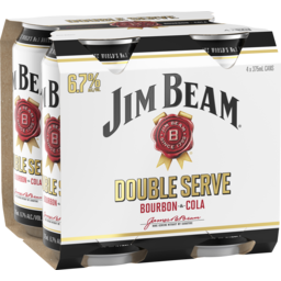 Photo of Jim Beam White & Cola Double Serve 6.7% 4 Pack