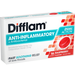 Photo of Difflam Raspberry Lozenges 16 Pack