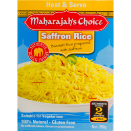Photo of Maharajahs Choice 100% Natural Gluten Free Basmati Rice With Saffron 250g