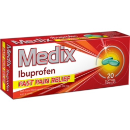 Photo of Medix Ibuprofen Soft Gel Capsules 20 Pack