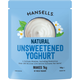 Photo of Hansells Natural Unsweetened Yoghurt Mix 140g