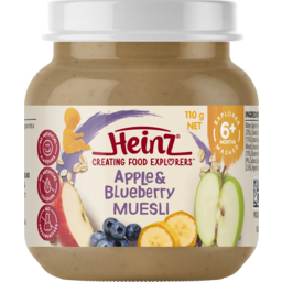 Photo of Heinz® Apple & Blueberry Muesli Baby Food Jar 6+ Months 110g