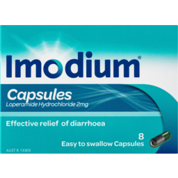 Photo of Imodium Diarrhoea Relief 2mg Easy To Swallow Capsules 8 Pack