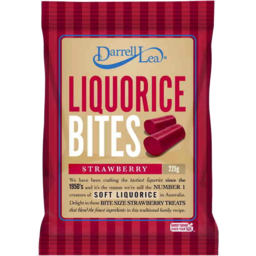 Photo of Darrell Lea Liquorice Bites Strawberry 12gm