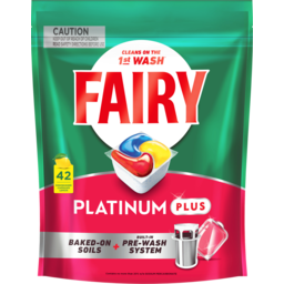 Photo of Fairy Platinum Plus Lemon Dishwasher Capsules 42 Pack