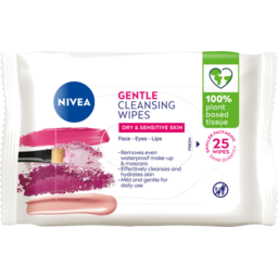 Photo of Nivea Biodegradable Cleansing Wipes For Face & Eyes Dry & Sensitive Skin 25 Pack