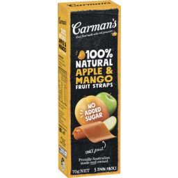 Photo of Carman's Fruit Straps Apple & Mango 5 Pack 70g 70g