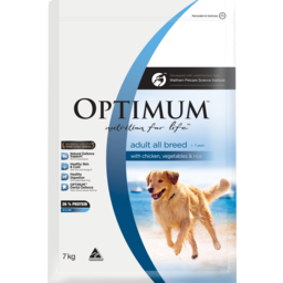 Photo of Optimum Adult All Breeds 18 Months - 7 Years With Chicken Vegetables & Rice Dry Dog Food