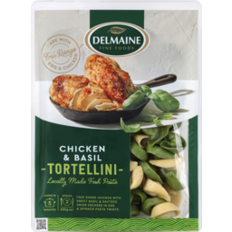 Photo of Delmaine Pasta Tortellini Chicken & Basil 300g