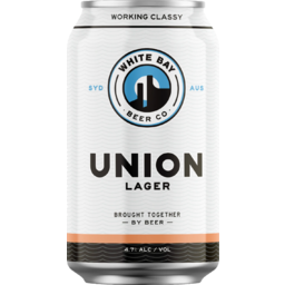 Photo of White Bay Union Lager Can 375ml