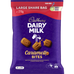 Photo of Cadbury Dairy Milk Caramello Bites Large Share Bag 270g