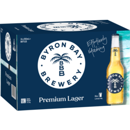 Photo of Byron Bay Brewery Premium Lager Bottle Carton 24x355ml