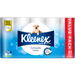 Photo of Kleenex Complete Clean White Toilet Tissue 45 Pack