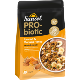 Photo of Sunsol Almond & Manuka Honey Pro-Biotic Toasted Muesli 400g