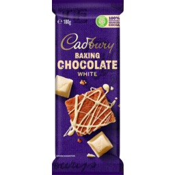 Photo of Cadbury White Chocolate Baking Chocolate Block 180g