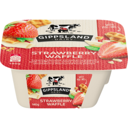 Photo of Gippsland Dairy Strawberry Waffle With Mix-Ins Yogurt