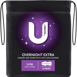 Photo of U By Kotex Ultra Thin Extra Maximum Protection Overnight Long With Wings Sanitary Pads 8 Pack