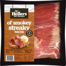 Photo of Hellers Bacon Ol Smokey Streaky 800g