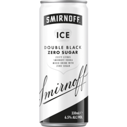 Photo of Smirnoff Ice Double Black Vodka Zero Sugar 6.5% Can