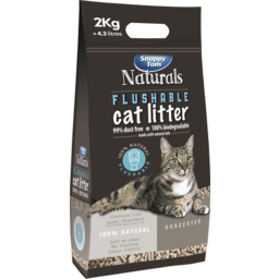 Photo of Snappy Tom Naturals Flushable Cat Litter Unscented