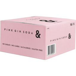 Photo of Pink Gin Soda & % Case 4 X 330ml