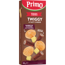 Photo of Primo Trios Barbecue Flavoured Rice Crackers Twiggy & Tasty Cheese