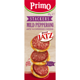Photo of Primo Stackers Pepperoni With Jatz Crackers 57g