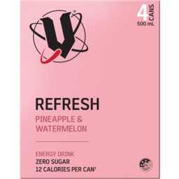 Photo of V Refresh Zero Sugar Pineapple & Watermelon Energy Drink