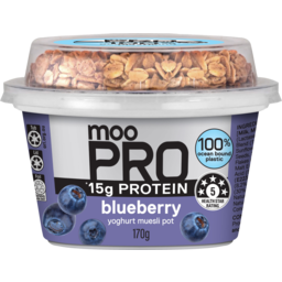 Photo of Moo Pro 15g Protein Blueberry & Muesli Yoghurt 170g