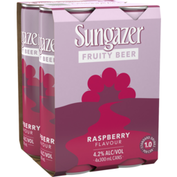 Photo of Sungazer Fruity Beer Natural Raspberry Cans