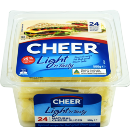 Photo of Cheer Light & Tasty Sliced Cheese 500g