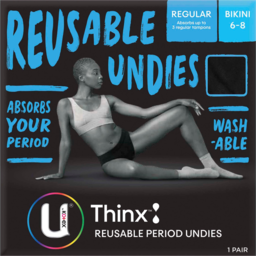 Photo of U By Kotex Reusable Undies Size 6-8 Regular Washable Bikini Single Pack