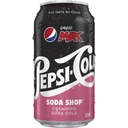 Photo of Pepsi Max Soda Shop No Sugar Cola Creaming Soda Soft Drink Single Can