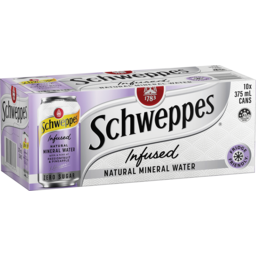 Photo of Schweppes Infused Natural Mineral Water With Passionfruit & Pineapple 375ml X 10 Cans 10.0x375ml