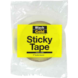 Photo of Black & Gold Sticky Tape 12mm X 66