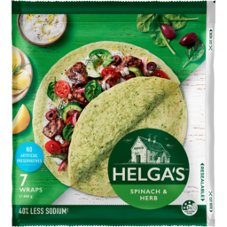 Photo of Helgas Spinach & Herb Wraps 7 Pack